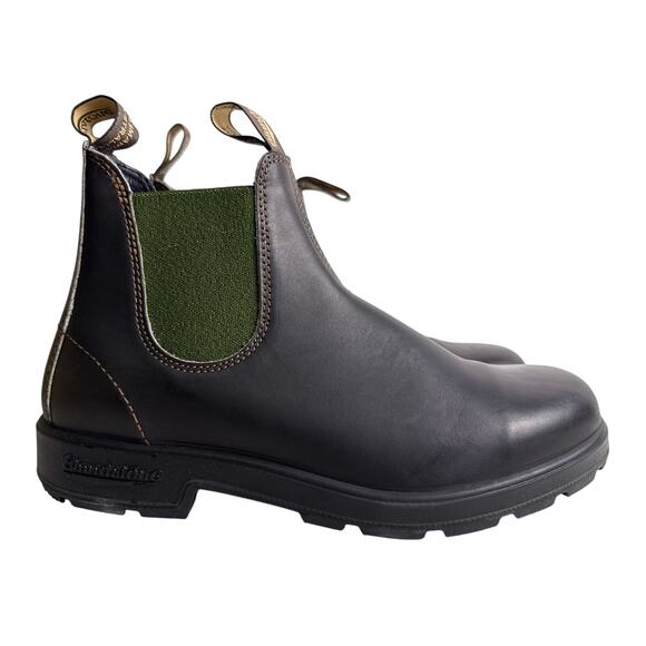 Blundstone 519 Chelsea Boot Olive Brown Men's US 11 Premium Leather Pull On - Picture 1 of 9